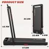 image2 in 1 Treadmill Walking Pad With Remote Control LED Display Portable for HomeOffice 25HP Folding 265lbs Weight CapacityBlack