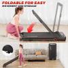 image2 in 1 Treadmill Walking Pad With Remote Control LED Display Portable for HomeOffice 25HP Folding 265lbs Weight CapacityBlack