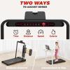 image2 in 1 Treadmill Walking Pad With Remote Control LED Display Portable for HomeOffice 25HP Folding 265lbs Weight CapacityBlack