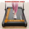 image2 in 1 Treadmill Walking Pad With Remote Control LED Display Portable for HomeOffice 25HP Folding 265lbs Weight CapacityBlack