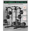 imageC11 MultiFunction Power Rack 2000 lbs Power Cage with Adjustable Cable Crossover System and More Training Attachment AllinOne Squat Rack with Dual Pulley SystemBlack