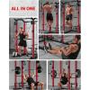 imageC11 MultiFunction Power Rack 2000 lbs Power Cage with Adjustable Cable Crossover System and More Training Attachment AllinOne Squat Rack with Dual Pulley SystemRed