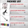 imageC12 Squat Rack for Home Gym 2000LBS Power Rack with Adjustable Pulley System Power Cage Workout Equipment with LAT Pulldown and Training AttachmentRed