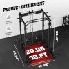 imageC12 Squat Rack for Home Gym 2000LBS Power Rack with Adjustable Pulley System Power Cage Workout Equipment with LAT Pulldown and Training AttachmentRed