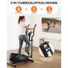 imageCaromix Elliptical Machine with Magnetic Resistance Elliptical Exercise Machine for Home with LCD Monitor and HyperQuiet Magnetic Driving System 300LBS Loading CapacityBlack
