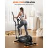 imageCaromix Elliptical Machine with Magnetic Resistance Elliptical Exercise Machine for Home with LCD Monitor and HyperQuiet Magnetic Driving System 300LBS Loading CapacityBlack