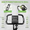 imageCaromix Folding Exercise Bike 5 in 1 Stationary Bike with 16Level Adjustable Magnetic Resistance 330LB Capacity Indoor Workout Bike Foldable Exercise Bike for Seniors and AdultDark Black