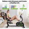 imageCaromix Recumbent Exercise Bike for Adults Seniors Stationary Bike for Home with Comfortable Seat and Heart Rate Handle Magnetic Resistance Indoor Cycling Bike with 300LBS for Cardio WorkoutBlack