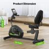 imageCaromix Recumbent Exercise Bike for Adults Seniors Stationary Bike for Home with Comfortable Seat and Heart Rate Handle Magnetic Resistance Indoor Cycling Bike with 300LBS for Cardio WorkoutBlack
