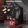 imageHome Gym Multifunctional H11 Home Gym Equipment Workout Station with 150LBS Weight Stack Exercise Equipment with Pulley System for Full Body TrainingBlack