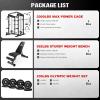 imageM21 Smith Machine MultiFunction Power Cage with Dual Pulley Cable Crossover System 2000LBS AllinOne Squat Rack with Smith Bar and AttachmentsBlack