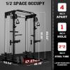 imagePower Cage 2000LBS MultiFunction C21 Power Rack with Dual Pulley Cable Crossover System AllinOne Squat Rack with More Training Attachments Cable Machine for Home GymBlack