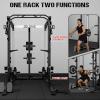 imagePower Cage 2000LBS MultiFunction C21 Power Rack with Dual Pulley Cable Crossover System AllinOne Squat Rack with More Training Attachments Cable Machine for Home GymBlack