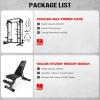 imagePower Cage 2000LBS MultiFunction C21 Power Rack with Dual Pulley Cable Crossover System AllinOne Squat Rack with More Training Attachments Cable Machine for Home GymBlack