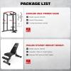 imagePower Cage 2000LBS MultiFunction S11 Power Rack with LAT Pulldown Squat Rack with Adjustable Pulley System and More Training Attachments Weight Workout Machine for Home GymWeight Bench Package