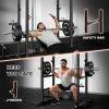 imageS21 Power Cage MultiFunction Power Rack with Adjustable Cable Crossover System 2000LBS Squat Rack for Home Gym with More Training AttachmentsBlack