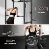 imageS21 Power Cage MultiFunction Power Rack with Adjustable Cable Crossover System 2000LBS Squat Rack for Home Gym with More Training AttachmentsBlack