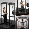 imageS21 Power Cage MultiFunction Power Rack with Adjustable Cable Crossover System 2000LBS Squat Rack for Home Gym with More Training AttachmentsBlack