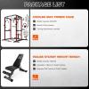 imageS21 Power Cage MultiFunction Power Rack with Adjustable Cable Crossover System 2000LBS Squat Rack for Home Gym with More Training AttachmentsRed
