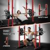 imageS21 Power Cage MultiFunction Power Rack with Adjustable Cable Crossover System 2000LBS Squat Rack for Home Gym with More Training AttachmentsRed