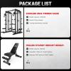 imageSmith Machine for Home Gym MultiFunction M12 Power Cage with Cable Crossover System Squat Rack with Smith Bar and More AttachmentBlack