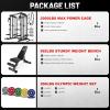 imageSmith Machine for Home Gym MultiFunction M12 Power Cage with Cable Crossover System Squat Rack with Smith Bar and More AttachmentBlack