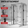 imageSmith Machine for Home Gym MultiFunction M12 Power Cage with Cable Crossover System Squat Rack with Smith Bar and More AttachmentBlack