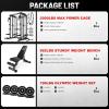 imageSmith Machine for Home Gym MultiFunction M12 Power Cage with Cable Crossover System Squat Rack with Smith Bar and More AttachmentBlack
