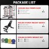 imageSmith Machine for Home Gym MultiFunction M12 Power Cage with Cable Crossover System Squat Rack with Smith Bar and More AttachmentRed