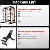 imageSmith Machine for Home Gym MultiFunction M12 Power Cage with Cable Crossover System Squat Rack with Smith Bar and More AttachmentRed