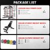 imageSmith Machine for Home Gym MultiFunction M12 Power Cage with Cable Crossover System Squat Rack with Smith Bar and More AttachmentRed