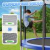 imageTrampoline 8FT 10FT 12FT 14FT 15FT Outdoor Trampolines with Enclosure Net and Ladder Recreational AntiRust Trampolines for Kids and Adults ASTM ApprovedBlue