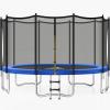 imageTrampoline 8FT 10FT 12FT 14FT 15FT Outdoor Trampolines with Enclosure Net and Ladder Recreational AntiRust Trampolines for Kids and Adults ASTM ApprovedBlue