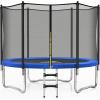 imageTrampoline 8FT 10FT 12FT 14FT 15FT Outdoor Trampolines with Enclosure Net and Ladder Recreational AntiRust Trampolines for Kids and Adults ASTM ApprovedBlue