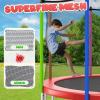 imageTrampoline 8FT 10FT 12FT 14FT 15FT Outdoor Trampolines with Enclosure Net and Ladder Recreational AntiRust Trampolines for Kids and Adults ASTM ApprovedColored
