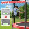 imageTrampoline 8FT 10FT 12FT 14FT 15FT Outdoor Trampolines with Enclosure Net and Ladder Recreational AntiRust Trampolines for Kids and Adults ASTM ApprovedRed