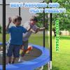 imageTrampoline 8FT 10FT 12FT 14FT 15FT Outdoor Trampolines with Enclosure Net and Ladder Recreational AntiRust Trampolines for Kids and Adults ASTM ApprovedBlue