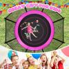 imageTrampoline 8FT 10FT 12FT 14FT 15FT Outdoor Trampolines with Enclosure Net and Ladder Recreational AntiRust Trampolines for Kids and Adults ASTM ApprovedPink