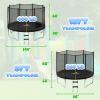 imageTrampoline 8FT 10FT 12FT 14FT 15FT Outdoor Trampolines with Enclosure Net and Ladder Recreational AntiRust Trampolines for Kids and Adults ASTM ApprovedBlack