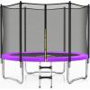imageTrampoline 8FT 10FT 12FT 14FT 15FT Outdoor Trampolines with Enclosure Net and Ladder Recreational AntiRust Trampolines for Kids and Adults ASTM ApprovedPurple