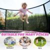 imageTrampoline 8FT 10FT 12FT 14FT 16FT Recreational Trampolines with Enclosure Net and Ladder Outdoor AntiRust Trampolines for Kids and Adults ASTM ApprovedPink