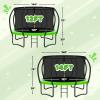 imageTrampoline 8FT 10FT 12FT 14FT 16FT Recreational Trampolines with Enclosure Net and Ladder Outdoor AntiRust Trampolines for Kids and Adults ASTM ApprovedGreen