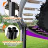 imageTrampoline 8FT 10FT 12FT 14FT 16FT Recreational Trampolines with Enclosure Net and Ladder Outdoor AntiRust Trampolines for Kids and Adults ASTM ApprovedPurple