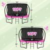 imageTrampoline 8FT 10FT 12FT 14FT 16FT Recreational Trampolines with Enclosure Net and Ladder Outdoor AntiRust Trampolines for Kids and Adults ASTM ApprovedPink