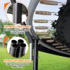 imageTrampoline 8FT 10FT 12FT 14FT 16FT Recreational Trampolines with Enclosure Net and Ladder Outdoor AntiRust Trampolines for Kids and Adults ASTM ApprovedDark Black1