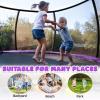 imageTrampoline 8FT 10FT 12FT 14FT 16FT Recreational Trampolines with Enclosure Net and Ladder Outdoor AntiRust Trampolines for Kids and Adults ASTM ApprovedPurple