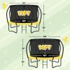 imageTrampoline 8FT 10FT 12FT 14FT 16FT Recreational Trampolines with Enclosure Net and Ladder Outdoor AntiRust Trampolines for Kids and Adults ASTM ApprovedYellow