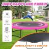 imageTrampoline 8FT 10FT 12FT 14FT 16FT Recreational Trampolines with Enclosure Net and Ladder Outdoor AntiRust Trampolines for Kids and Adults ASTM ApprovedPink