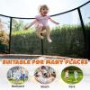 imageTrampoline 8FT 10FT 12FT 14FT 16FT Recreational Trampolines with Enclosure Net and Ladder Outdoor AntiRust Trampolines for Kids and Adults ASTM ApprovedOrange