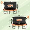 imageTrampoline 8FT 10FT 12FT 14FT 16FT Recreational Trampolines with Enclosure Net and Ladder Outdoor AntiRust Trampolines for Kids and Adults ASTM ApprovedOrange